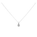 18ct White Gold 0.45ct Brilliant Cut Diamond Pendant And Chain 18"