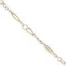 9ct Yellow Gold Fancy T-Bar Chain 18"