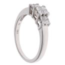 18ct White Gold 0.50ct Princess Cut Diamond Cluster ring