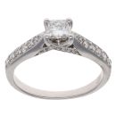 18ct White Gold 0.55ct Princess Cut Diamond Solitaire Ring