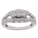 14ct White Gold 1.75ct Diamond Fancy Ring