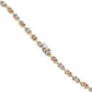 9ct Yellow White And Rose Gold Cross Collarette 16"