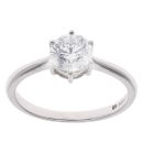 Lab Grown 9ct White Gold 1.00ct Diamond Solitaire Ring