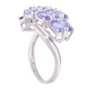 9ct White Gold Tanzanite Stone Set Ring