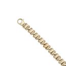 14ct Yellow Gold Crossover Link Fancy Bracelet 7.5"