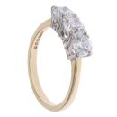 9ct Yellow Gold Cubic Zirconia Three Stone Ring