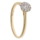 18ct Yellow Gold 0.27ct Brilliant Cut Diamond Cluster Ring