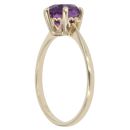 9ct Yellow Gold Amethyst Single Stone Ring