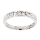 9ct White Gold 0.25ct Diamond Half Eternity Ring