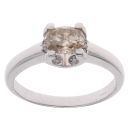 9ct White Gold 0.85ct Oval Cut Diamond Solitaire Ring