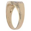 9ct Yellow Gold 0.05ct Diamond Signet Ring