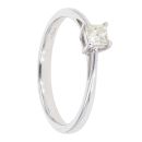 18ct White Gold 0.25ct Diamond Princess Cut Solitaire Ring