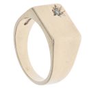 9ct Yellow Gold 0.05ct Diamond Signet Ring