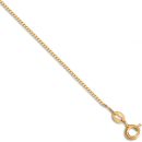 9ct Yellow Gold Diamond Cut Pendant Curb Chain