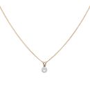 9ct Yellow Gold 0.35ct Brilliant Cut Diamond Solitaire Pendant And Chain 18"