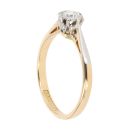 18ct Yellow And White Gold 0.20ct Diamond Solitaire Ring