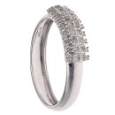 9ct White Gold 0.30ct Diamond Four Row Fancy Ring