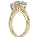 18ct Yellow Gold 0.75ct Brilliant Cut Diamond Trilogy Ring