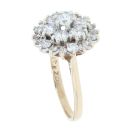 9ct Yellow Gold Cubic Zirconia Cluster Ring