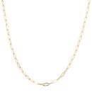 9ct Yellow Gold Fancy Paperclip Chain 20"