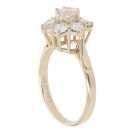 9ct Yellow Gold Cubic Zirconia Cluster Ring