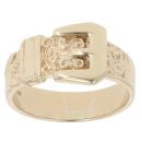 9ct Yellow Gold Buckle Ring