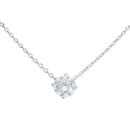 18ct White Gold 0.75ct Diamond Pendant and Chain 16"
