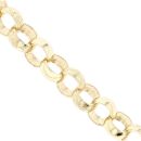 9ct Yellow Gold Patterned & Plain Belcher Bracelet