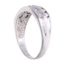 9ct White Gold Cubic Zirconia Two Row Ring