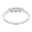 18ct White Gold 0.33ct Diamond Trilogy Ring