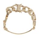 9ct Yellow Gold Textured Curb ID Bracelet 7"
