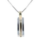 9ct Yellow and White Gold Fancy Pendant And Chain 16"