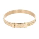 9ct Yellow Gold Patterned Expanding Bangle