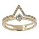 14ct Yellow Gold 0.35ct Diamond Wishbone Solitaire Ring