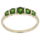 9ct Yellow Gold Diopside Five Stone Ring