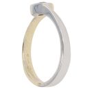 9ct Yellow And White Gold 0.35ct Brilliant Cut Diamond Solitaire Ring