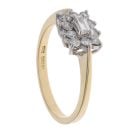 18ct Yellow Gold 0.50ct Diamond Cluster Ring