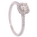 18ct White Gold 0.65ct Diamond Halo Ring
