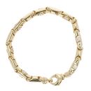14ct Yellow Gold Cubic Zirconia Bracelet 8"