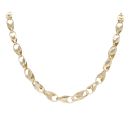 9ct Yellow Gold Patterned And Plain Tulip Chain 20"