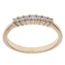 9ct Yellow Gold 0.15ct Diamond Half Eternity Ring