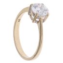9ct Yellow Gold Cubic Zirconia Single Stone Ring