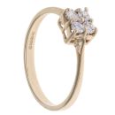 9ct Yellow Gold Cubic Zirconia Cluster Ring