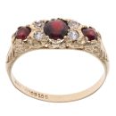 9ct Yellow Gold Cubic Zirconia and Garnet Dress Ring