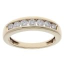 9ct Yellow Gold 0.50ct Brilliant Cut Diamond Half Eternity Ring