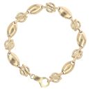 9ct Yellow Gold Fancy Bracelet 7"
