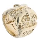 9ct Yellow Gold Patterned Buckle Ring