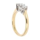 18ct Yellow Gold 0.50ct Brilliant Cut Diamond Trilogy Ring