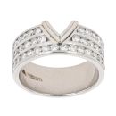 Platinum White Gold 1.35ct Diamond Wishbone Ring