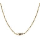 14ct Yellow Gold Monaco Spin Plain Lock Twist Chain 22"